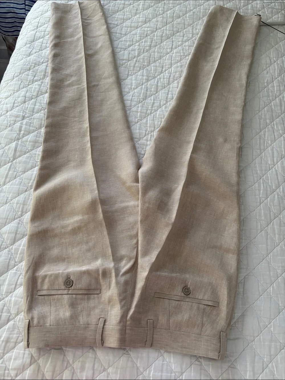 Bar III Men's Taupe Linen-Blend Dress Pants